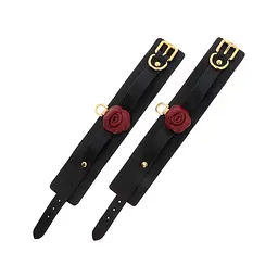 Наручники Taboom Wild Roses Wrist Cuffs чорний - мініатюра 2
