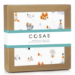 Пелюшка багаторазова Cosas непромокаюча Dream Animals 70х120 см, біла