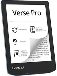 Електронна книга 6" Verse Pro, Azure, WiFi, 1448x1072 (E Ink Carta) PocketBook teh0028663 - мініатюра 4