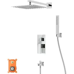Душева система Corsan Ango 25 хром з виливом + BOX прихованого монтажу ZA25MCHW, Хром