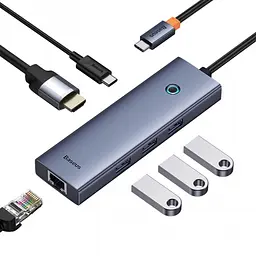 USB-хаб Baseus UltraJoy Series 6-Port B00052802811-03 Grey - мініатюра 4