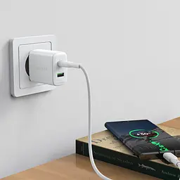 Зарядний пристрій Acefast A25 USB/ Type-C QC PD 20W білий - мініатюра 2