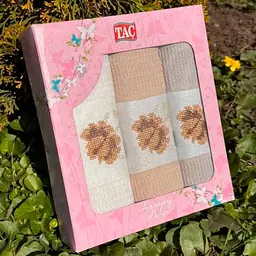 Вафельні рушники для кухні Tac 45х70см Kahve (3 шт в коробці) pbe0052234