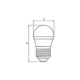 Лампочка EUROELECTRIC LED G45 5W E27 4000K 220V (LED-G45-05274(EE)) - мініатюра 3