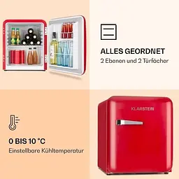Холодильник в ретро стилі Klarstein Audrey Mini 48л (10033345) - мініатюра 6