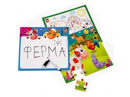 Гра розвиваюча VLADI TOYS "Набір 4в1. Ферма" VT2002-01 (укр) - мініатюра 3