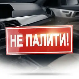 Наклейка Попередня Не палити 135 мм x 60 мм