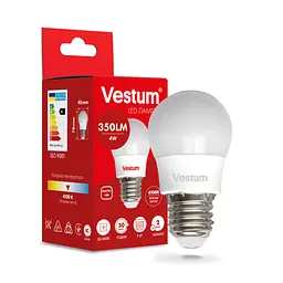 Світлодіодна лампа Vestum G45 4W 4100 K 220V E27 1-VS-1205 - мініатюра 3