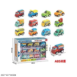 Ігровий набір мініатюрних машинок Cartoon Cars з інерційним механізмом для дітей віком від 3 років (265-11B) в асортименті