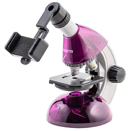 Мікроскоп дитячій SIGETA MIXI 40x-640x Purple з адаптером для смартфона та набором для дослідів (65914) - мініатюра 2