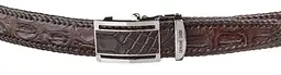 Ремінь-автомат з натуральної шкіри крокодила коричневий CROCODILE LEATHER 18171 120 см - мініатюра 2