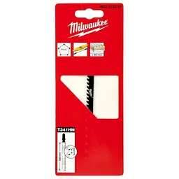 Полотно для лобзиків T341HM MILWAUKEE, 105х4,2мм, (скловолокно, акрил)