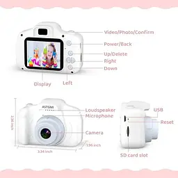 Дитяча камера з функцією захисту від падіння дисплей 2.0", 1080p HD - мініатюра 4