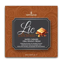 Пробник Sensuva Lic-o-licious Salted Caramel геля для мінету, 6 мл