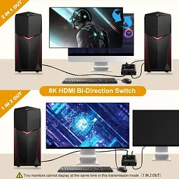 HDMI 2.1 перемикач 8K 2-в-1 / 1-в-2 для PS5, Xbox і ТВ - мініатюра 7