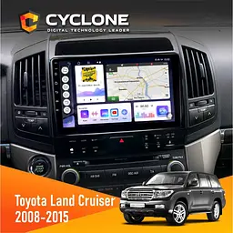 Штатна магнітола Toyota Land Cruiser (200) 2008-2015 Cyclone C10-011 4x64, DSP Cyclone (НФ-00005315)