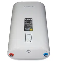 Водонагрівач Ocean FLAT BASIC 50 л, 2,0 кВт, "мокрий" ТЕН, прямокутний, вертикальний, білий (RZB50M ET+WT) - мініатюра 3