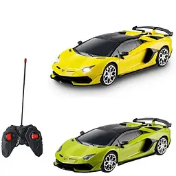 Машинка на радіокеруванні "Lamborghini" на батарейках оливкова/жовта (25,2x12x10 см) Kool Speed