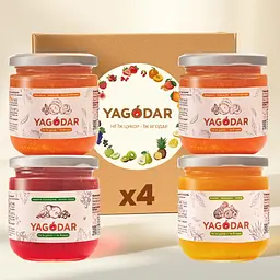 Набір джемів YAGODAR Асорті смаків 4 шт (2214392021)