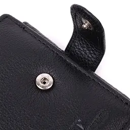 Цікавий гаманець із блоком під документи з натуральної шкіри ST Leather 22480 чорний - мініатюра 9