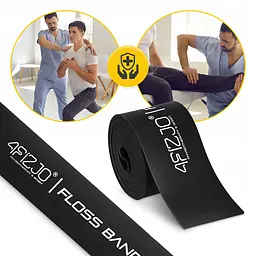 Стрічка компресійна для флосингу 4FIZJO Floss Band 207 x 5 x 0.1 см Black (P-5905973405256) - мініатюра 3