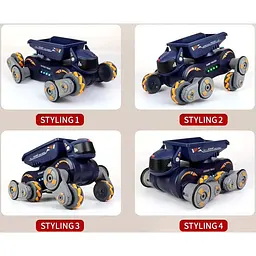 Радіокерований робот JJRC Q187-A Light Spray Stunt Robot Dog Orange/Blue [119114] - мініатюра 2