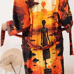 Халат жіночий з плюшевого велюру ексклюзивний Africa 18127 L-XL - мініатюра 6