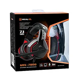 Навушники REAL-EL GDX-7800 Black/Red (EL124100027) - мініатюра 8