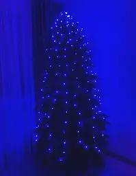 Світлодіодна гірлянда нитка крапля роси 4.5 м 50led батарейки Blue - мініатюра 3