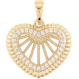 Кулон XUPING Позолота 18K «Сердечко з цирконієм» для ланцюжка до 5мм (262319)