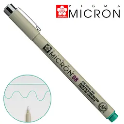 Лінер Sakura PIGMA MICRON (0.8), 0,5 мм зелений