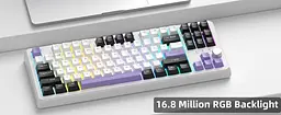 Клавіатура MageGee SKY 87 RGB Ivory White Switch Wireless (6971969728486-UA) Ice Purple (G-000003959) - мініатюра 5
