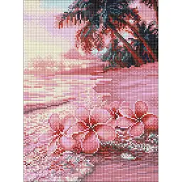 Алмазна мозаїка Рожевий пляж ©art_selena_ua AMO8222 30х40 см
