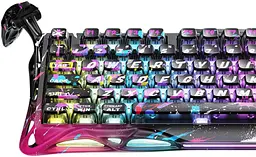 Клавіатура GravaStar Mercury V75 Pro 80keys Magnetic Jade Gaming 8K USB-A RGB Neon Graffiti (GSV75PRO_U_CG_BLK) - мініатюра 3