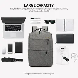 Рюкзак міський Backpack Комплект 3 в 1 місткий рюкзак для ноутбука з сумкою та гаманцем - мініатюра 4