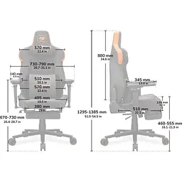 Геймерське крісло Cougar Armor EVO M Gold [3MEVMGLB.0001] [124817] - мініатюра 10