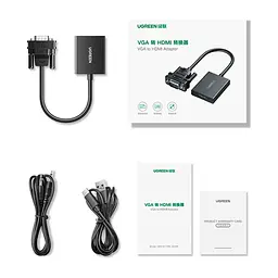 Перехідник VGA M to HDMI F CM513 black Ugreen (50945) - мініатюра 3