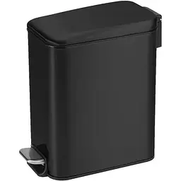 Відро для сміття з плавним закриттям прямокутне Mixxus Diverse-TC0312 12л Black MI7091, Чорний матовий