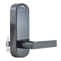 Замок біометричний автономний Trinix TRL-5107BTF Black Right з Bluetooth, зчитувачем відбитків пальців і карт Mifare (65-00024) - мініатюра 2