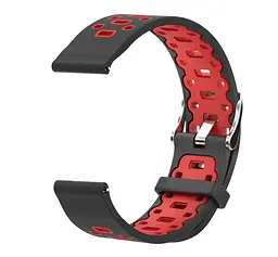 Спортивний ремінець Primo Perfor Classic для годинника Motorola Moto 360 2nd gen (42 мм ) Black Red - мініатюра 3