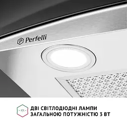 Витяжка декоративна зі склом PERFELLI GRASSI 6HMX INOX - мініатюра 5