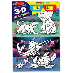 3D пазл-розмальовка по крапкам Melissa&Doug Сафарі/Океан (MD8823) - мініатюра 2