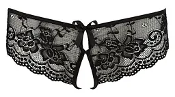 Женские стринги - Cotelli Collection 2310813 Crotchless Lace Slip, black - L Cottelli 513223108131041 90302 - мініатюра 3