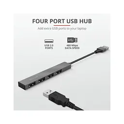 Концентратор Trust Halyx Aluminium 4-Port Mini USB Hub (23786_TRUST) - мініатюра 9