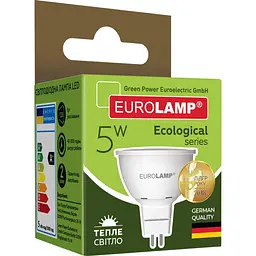 Світлодіодна лампа Eurolamp LED Ecological Series, SMD, MR16, 5W, GU5.3, 3000K (LED-SMD-05533(P)) - мініатюра 4
