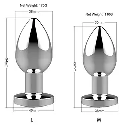 Анальна пробка з вібро Rechargeable Butt Plug USB 10 Functions - Silver Boss Series 22-00053 95514 - мініатюра 3