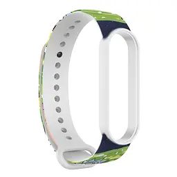 Силіконовий ремінець для фітнес-трекера Xiaomi Mi Band 5/6/7, RM, різнокольоровий, з дизайнерським принтом, для фітнес-браслета, з регулятором довжини, для повсякденного використання, ArmorStandart (ARM59272) - мініатюра 2