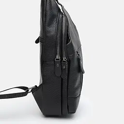 Чоловічий рюкзак шкіряний через плече Keizer K11802bl-black - мініатюра 4