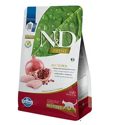 Сухий беззерновий корм Farmina N&D Prime Cat Neutered Chicken для стерилізованих кішок (курка, гранат), 300 г