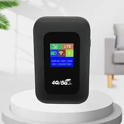 Портативний Wi-Fi модем Mobile Router PH312-E LCD 2.4ГГц, 4G LTE роутер Black (18660) - мініатюра 2